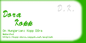 dora kopp business card