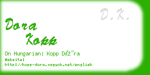 dora kopp business card